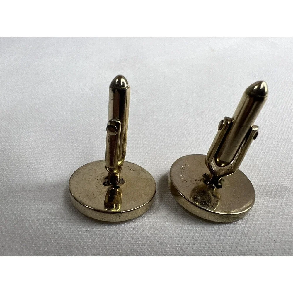 Swank Vintage Gold Tone Cross Stitch Cufflinks Mens‎ Mad Men Formal Classic